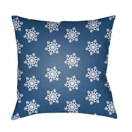 SURYA Surya HDY098-2020 Snowflakes Medium Throw Pillow; 20 x 20 x 4 in. - Blue & White HDY098-2020